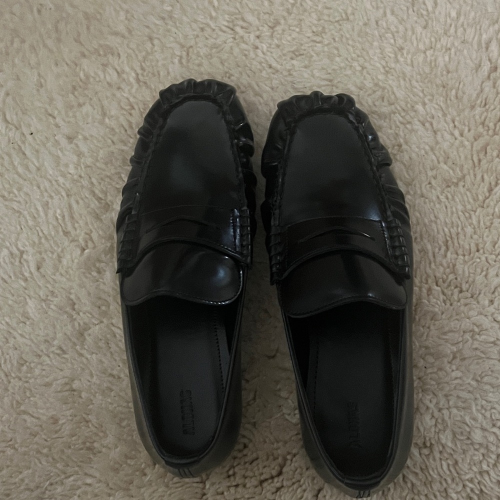 ALOHAS Women’s Leather Cow Hide Black Slip-On Loafers - Picture 2 of 6